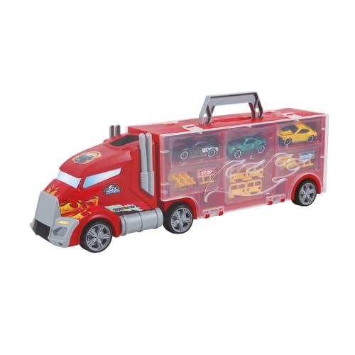 ODS - Silver Wheel – Transporter 40, LKW mit 3 Autos in Die-Cast auf freien Rädern, Rutsche, Straßenschilder und Griff, Altersempfehlung 3+ ODS - Silver Wheel – Transporter 40, LKW mit 3 Autos in Die-Cast auf freien Rädern, Rutsche, Straßenschilder und Griff, Altersempfehlung 3+ von ODS