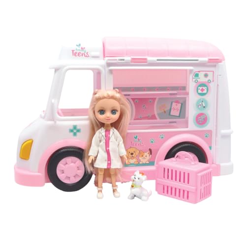 ODS Trendy Teens, Rettungswagen Tiere mit Funktionen mit Puppe Größe 16 cm und Zubehör, Spielzeug für Kinder, Altersempfehlung +3, 44664 ODS Trendy Teens, Rettungswagen Tiere mit Funktionen mit Puppe Größe 16 cm und Zubehör, Spielzeug für Kinder, Altersempfehlung +3, 44664 von ODS