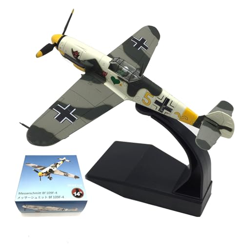 ODddot 1;72 Deutsche BF109-4 Kampfjet Simulation Legierung Militär Modell Kämpfer JG3 Flügel 7Th Gruppe Fertige Flugzeug Modell Sammlung Ornamente Fertigprodukt,Gelb von ODddot