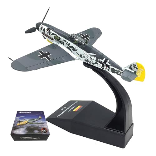 ODddot 1;72 Deutsche BF109-4 Kampfjet Simulation Legierung Militär Modell Kämpfer JG3 Flügel 7Th Gruppe Fertige Flugzeug Modell Sammlung Ornamente Fertigprodukt,Grau von ODddot