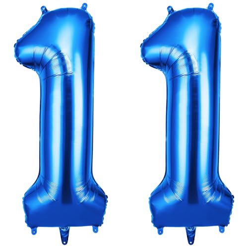 OFFCUP Zahlen Luftballon Blau, Folienballon Zahl 11, 40 Zoll Helium Ballons Geburtstagsdeko Mädchen Junge Kindergeburtstag Party Deko Ballon Zahl Deko zum Geburtstag Silvester Neujahr OFFCUP Zahlen Luftballon Blau, Folienballon Zahl 11, 40 Zoll Helium Ballons Geburtstagsdeko Mädchen Junge Kindergeburtstag Party Deko Ballon Zahl Deko zum Geburtstag Silvester Neujahr von OFFCUP
