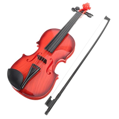 OFFIGAM 1 Set Simulierte Violine Violineninstrumente Für Musikspielzeug Musikinstrumente Anfänger Violine Violine Bratscheninstrument Kinderinstrumente Brauner Kunststoff von OFFIGAM