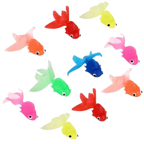 OFFIGAM 10 Stück Teiliges Aquarium Deko Künstliche Goldfische aus Umweltfreundlichem TPR Material Realistische Plastik Fische Bunte Ornamente für Aquarium Dekoration OFFIGAM 10 Stück Teiliges Aquarium Deko Künstliche Goldfische aus Umweltfreundlichem TPR Material Realistische Plastik Fische Bunte Ornamente für Aquarium Dekoration von OFFIGAM
