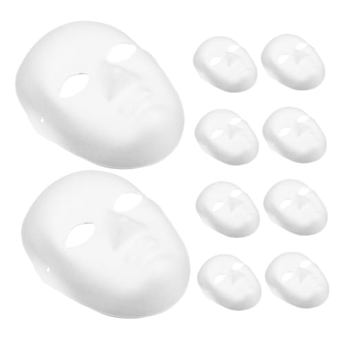 OFFIGAM 10 Stück Weiße DIY Papiermasken Blanko Vollgesichts Masken zum Bemalen Leichte Atmungsaktive Pappmaché Material für Karneval Maskerade Halloween Cosplay und Kreative OFFIGAM 10 Stück Weiße DIY Papiermasken Blanko Vollgesichts Masken zum Bemalen Leichte Atmungsaktive Pappmaché Material für Karneval Maskerade Halloween Cosplay und Kreative von OFFIGAM
