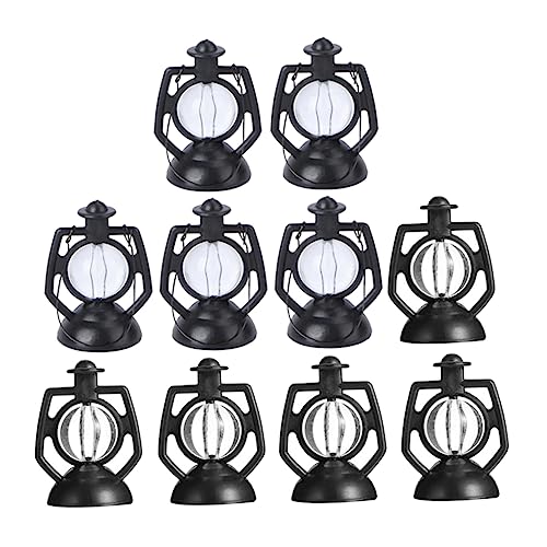 OFFIGAM 10 Stücke Simulierte Kleine Petroleumlampe Laterne Mini Puppe Puppenhaus Petroleumlichter Puppe Hause Petroleumlampen Mini Petroleumlampe Kunststoff von OFFIGAM