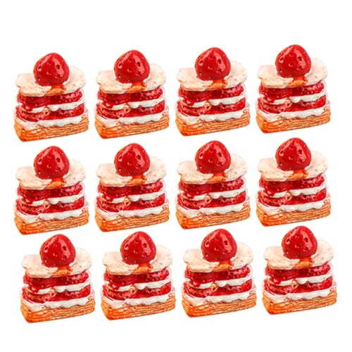 OFFIGAM 12Stücke Miniatur Erdbeerkuchen Satz für Puppenhaus Künstliche Lebensmittel Dekoration Kleiner Dessert Modell für Spielzeug Küche Erschaffe Kreative Szenen OFFIGAM 12Stücke Miniatur Erdbeerkuchen Satz für Puppenhaus Künstliche Lebensmittel Dekoration Kleiner Dessert Modell für Spielzeug Küche Erschaffe Kreative Szenen von OFFIGAM