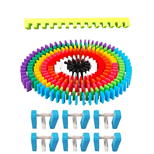 OFFIGAM 120 Stück Domino Bausteine ​​Spielzeug Kreative Holzblöcke Spielzeug Lustiges Domino Lernspielzeug Für Kinder Erwachsene Mit 1 Stück Code Maker + 6 Stück Zufallsschalter von OFFIGAM