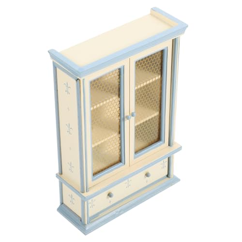 OFFIGAM 1Stk Puppenhaus-Möbelmodell Cube-Aufbewahrungseinheit Schreibtisch Miniatur-Puppenstubenmöbel Anzeige Bookshelf ordnerregal Mini- -Bücherregal Bücherregal-Modell hölzern Beige von OFFIGAM