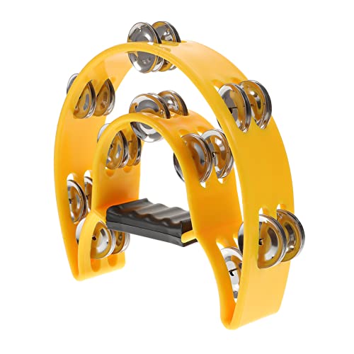 OFFIGAM 1stk Rasselring Glocke Für Party Party-handglocke Zweireihige Glocke Glockenring Für Festival Partyhandglocke Musikalische Rhythmusglocke Lustige Glocke Halteklingel Abs Yellow von OFFIGAM