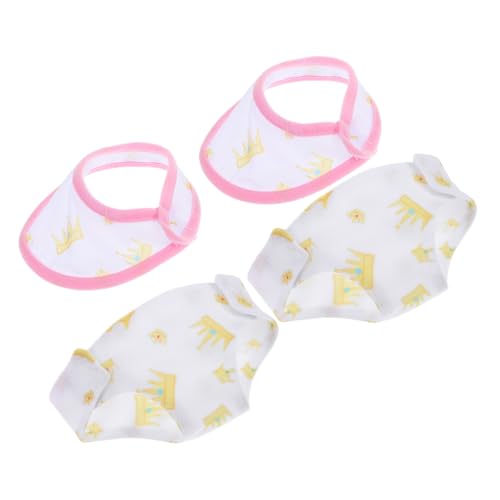 OFFIGAM 2 Sätze Puppenunterwäsche Wässriges Handtuch Puppenteile Zubehör Für Puppenbabys Waschbare Unterhose Für Babypuppen Puppen Windeln Und Zubehör Lätzchen Für Babypuppen Stoff von OFFIGAM