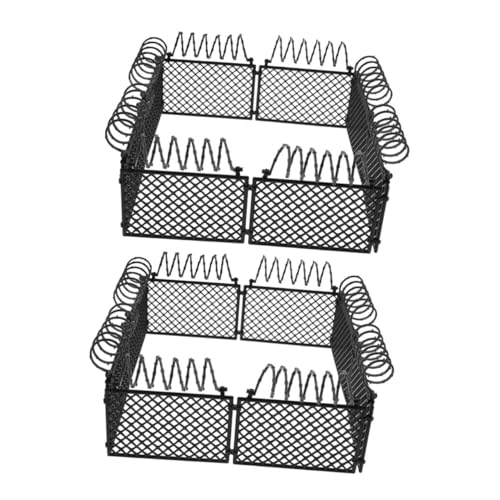 OFFIGAM 2 Sets Miniatur-Zaun Für Puppenhaus, Jungen, Spielset, Miniatur-szenen-layouts, Requisiten, Mini-gefängniszäune, Zubehör, Miniatur-kunststoffzäune von OFFIGAM