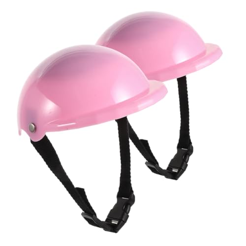 OFFIGAM 2 Stück Fahrradhelm Für Puppen, Fahrradhelm, Sporthelm Für 18-Zoll-Puppen, Zubehör Für Roller-Rollenspiele Und Passende Outfits von OFFIGAM