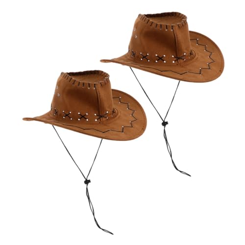 OFFIGAM 2 Stück Kinder-cowboyhut, Kleinkind-woody-hut, Breite Krempe, Fedora-hut Mit Verstellbarem Kinnriemen Für Jungen Und Mädchen, Halloween-verkleidungspartys OFFIGAM 2 Stück Kinder-cowboyhut, Kleinkind-woody-hut, Breite Krempe, Fedora-hut Mit Verstellbarem Kinnriemen Für Jungen Und Mädchen, Halloween-verkleidungspartys von OFFIGAM