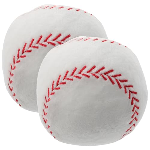 OFFIGAM 2 Stücke Simulation Plüsch Baseball Körperkissen Couch Dekorative Kissen Dekorative Bettkissen Fußball Kissen Plüsch Couch Sofas Sport Kissen Kurze Plüsch von OFFIGAM