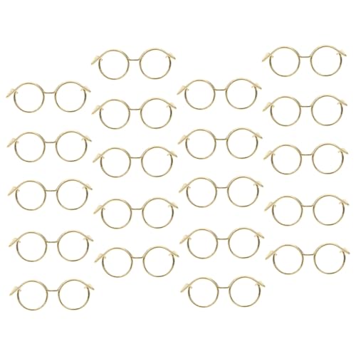 OFFIGAM 20 Stück Teiliges Mini Puppenbrillen aus Metall Linsenlose Runde Goldrahmen Leichte Puppenaccessoires für Dress Up Kreative DIY Requisiten Puppenbrille zum Ankleiden OFFIGAM 20 Stück Teiliges Mini Puppenbrillen aus Metall Linsenlose Runde Goldrahmen Leichte Puppenaccessoires für Dress Up Kreative DIY Requisiten Puppenbrille zum Ankleiden von OFFIGAM