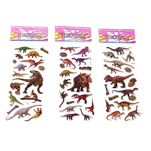 OFFIGAM 30 Blatt Aufkleber für Cute Sticker süße Sticker Aufkleber Educational Toys bastelzeug Lernspielzeug Klebeetiketten Dinosaurier-Aufkleber Aufkleber zur Dekoration von OFFIGAM