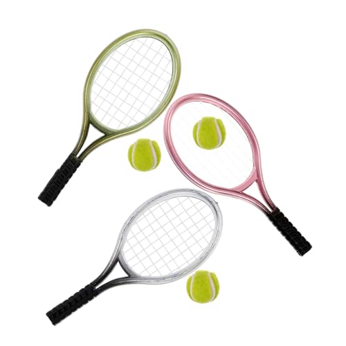 OFFIGAM 3Sätze Mini Tennisschläger Teiliges Miniatur Sport Zubehör für Puppenhaus Dekoration Realistische Schlüsselanhänger für Kreative DIY Projekte für Kinderzimmer OFFIGAM 3Sätze Mini Tennisschläger Teiliges Miniatur Sport Zubehör für Puppenhaus Dekoration Realistische Schlüsselanhänger für Kreative DIY Projekte für Kinderzimmer von OFFIGAM