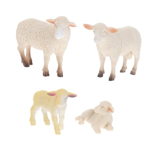 OFFIGAM 4 Stück Teiliges Schaf Tiermodell aus Realistische Simulation Pädagogisches für Fantasie und Lernspiel Geeignet für Bauernhof szenarien OFFIGAM 4 Stück Teiliges Schaf Tiermodell aus Realistische Simulation Pädagogisches für Fantasie und Lernspiel Geeignet für Bauernhof szenarien von OFFIGAM