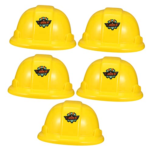 OFFIGAM 5st -engineering-hut Feuerwehrausrüstung Für Geburtstagsmützen Für Lustiger Hut Kappe Baumütze Schutzhelm Für Helm Yellow Plastik von OFFIGAM