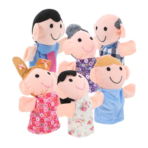 OFFIGAM 6 Stück Handpuppen Puppentheater Familienhandpuppe Für Plüschpuppen Familienpuppen Puppenfamilie Puppen Für Babys Die Marionetten Handpuppen Für 1 3 Tuch von OFFIGAM