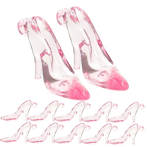 OFFIGAM 62 Stück Kristall Puppenschuhe Transparente High Heels für DIY Shower Puppenhaus Dekoration Kreative Spielzeuge für Pinke Schuhe für Fantasievolles OFFIGAM 62 Stück Kristall Puppenschuhe Transparente High Heels für DIY Shower Puppenhaus Dekoration Kreative Spielzeuge für Pinke Schuhe für Fantasievolles von OFFIGAM