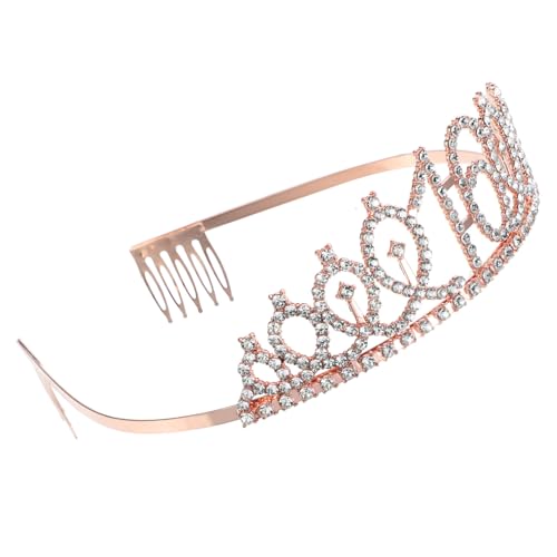 OFFIGAM Geburtstagskrone mit Funkelnden Strasssteinen Roségoldenes Diadem Haarreif Leichtes Birthday Headdress für Damen Party und Festliche Anlässe OFFIGAM Geburtstagskrone mit Funkelnden Strasssteinen Roségoldenes Diadem Haarreif Leichtes Birthday Headdress für Damen Party und Festliche Anlässe von OFFIGAM