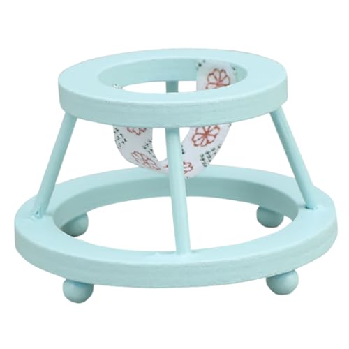 OFFIGAM Miniatur-babypuppen-zubehör, Hölzerner Baby-lauflernwagen Für Puppenhaus, Kleine Hausmöbel Für Babyzimmer, Ideal Für Rollenspiele Und Sammler von OFFIGAM