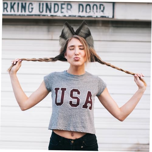 OFFIGAM Plüsch Wolfsohren Haarreif Flauschiges Stirnband Weiches Partyzubehör Fotorequisite Cosplay Haarschmuck Damen und Mädchen OFFIGAM Plüsch Wolfsohren Haarreif Flauschiges Stirnband Weiches Partyzubehör Fotorequisite Cosplay Haarschmuck Damen und Mädchen von OFFIGAM