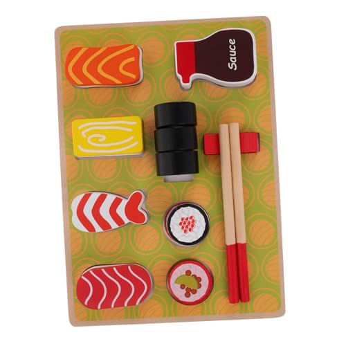 OFFIGAM Realistisches Sushi-spielset Aus Holz, Vorgeben, Essen Für Kinder Zu Spielen, Verbessert Die Kognitiven Motorischen Fähigkeiten Für Fantasievolles Spielen in Der Küchensimulation von OFFIGAM