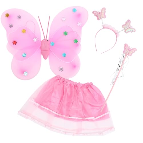 OFFIGAM Schmetterlingskostüm für Mädchen mit Flügeln Haarreif Zauberstab und Tüllrock Leichtes Fee kostüm für Fasching Halloween Bühnenauftritte und Mottopartys Rosa Verkleidung OFFIGAM Schmetterlingskostüm für Mädchen mit Flügeln Haarreif Zauberstab und Tüllrock Leichtes Fee kostüm für Fasching Halloween Bühnenauftritte und Mottopartys Rosa Verkleidung von OFFIGAM