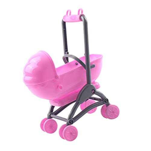 OFFIGAM Simulierter Kinderwagen Kleinkind Auto Puppe Babys Kinderwagen Aus Kunststoff Simulation Mini-Kinderwagen Simulation Kinderwagen Plastik Rosa von OFFIGAM