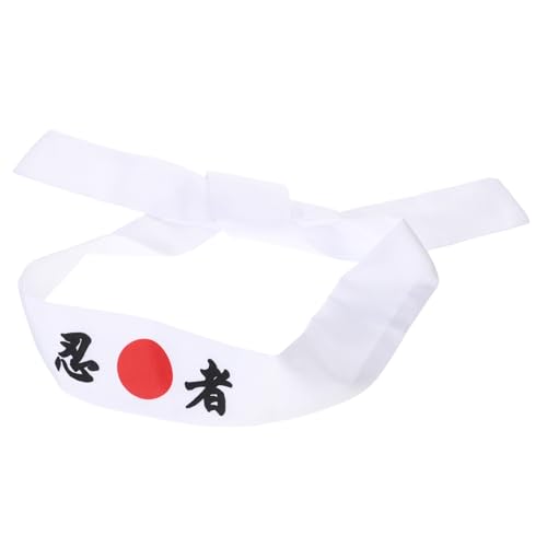 OFFIGAM Stirnband Mit Ninja Aufdruck Sushi Haar Accessoires Sushi Kostüm Für Herren Hombre Chef Bandana Krawatte Stirnbänder Für Kostüm Stirnband Koch Sushi Kochuniform Chef von OFFIGAM