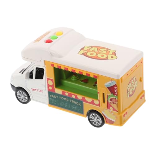 OFFIGAM Verschleißfestes Hamburger-Truck-Spielzeug Für Kinder, Kompaktes Pullback-Auto, Rollenspiel-Food-Truck, Tragbares Auto-Spielzeug, Spaß, Interessantes Kinderspielzeug von OFFIGAM