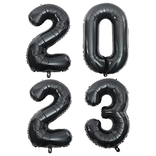 OFFSCH 1 Satz 2023 2023 Aluminiumfolienballon Nummernballons Für Das Neue Jahr 2023 Folien Partyzubehör Für Silvester 2023 Luftballons Neujahrsballons 2023 Partydekoration 2023 von OFFSCH