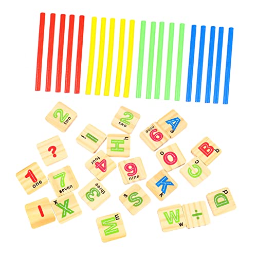 OFFSCH 1 Satz Mathe-Stick Lernspielzeug für Kleinkinder Puzzle-Spielzeug kindererziehung aufklärung kinder Kinderspielzeug Rechenstäbe für Kinder Intelligenz arithmetische Spielzeuge Holz von OFFSCH