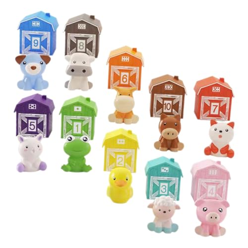 OFFSCH 10 Stück Teiliges Bauernhof Fingerpuppen aus Sicherem Kunststoff Bunte Tier-Motive für Kleinkinder Pädagogisches Ab Jahr für Rollenspiele Eltern-Junge Mädchen-interaktion und OFFSCH 10 Stück Teiliges Bauernhof Fingerpuppen aus Sicherem Kunststoff Bunte Tier-Motive für Kleinkinder Pädagogisches Ab Jahr für Rollenspiele Eltern-Junge Mädchen-interaktion und von OFFSCH