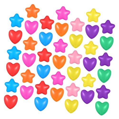 OFFSCH 100 Stück Teiliges Stern und Herzförmige Spielbälle für Indoor Playpits Bunte Meeresball Poolbälle Dekorative Partygeschenke Bruchsichere Kunststoffbälle für Theater und Kinderspaß OFFSCH 100 Stück Teiliges Stern und Herzförmige Spielbälle für Indoor Playpits Bunte Meeresball Poolbälle Dekorative Partygeschenke Bruchsichere Kunststoffbälle für Theater und Kinderspaß von OFFSCH
