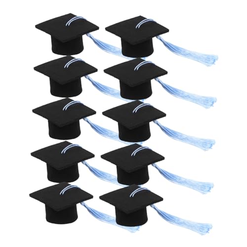 OFFSCH 10pcs Mini Grad Caps Quasten Graduation Cap Kuchen Topper Graduierung Grad Party von OFFSCH