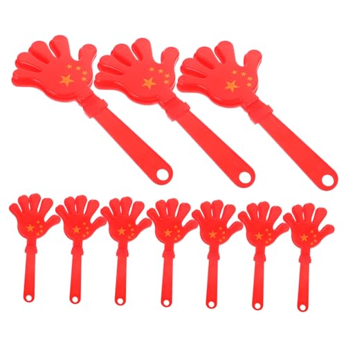 OFFSCH Fröhliche Flagge Hand Clappers 28cm Rot Clapper Set Abs Material Für Festival von OFFSCH