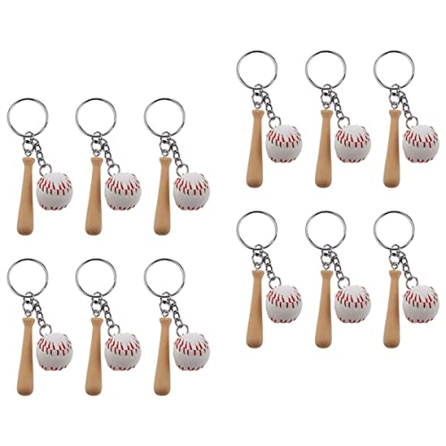 OFFSCH 12Pcs Baseballschlüsselkette Auto Keychains Baseballschlüsselring Hängender Schlüsselbund Softball Schlüsselbund Mit Fledermaus Und Handschuh Dekorativer Schlüsselketten von OFFSCH