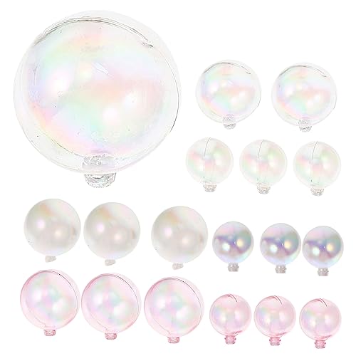 OFFSCH 18pcs Bubble Ball Ornaments cake decor supply cupcake accessories wedding decor happy birthday balloons pearl balls cupcake topper party cake balls picks Multifunction baby plastic von OFFSCH