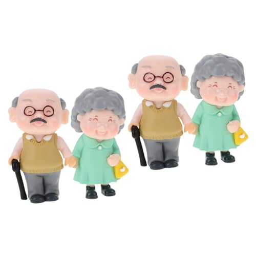 OFFSCH 2 Sätze Liebespaar Ornamente alte Paarfiguren Mann Geld Momente Sachen cute decor couples decoration ideas Spielzeug Kuchen altes Paar Topper Dekor Dessert-Topper-Dekor Vinyl von OFFSCH