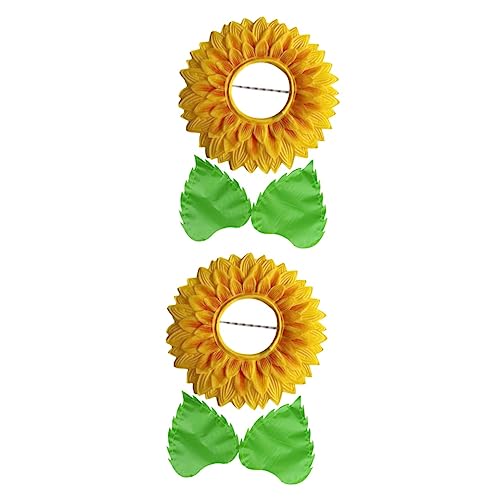 OFFSCH 2 Sets Kopfschmuck Lustiges Kostüm Sonnenblumen Kopfbedeckung Halloween Sonnenblumen Kopfbedeckung Sonnenblumen Kostüm Für Cosplay Kopfbedeckung Lustige von OFFSCH