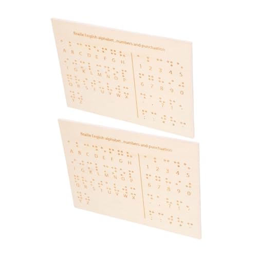 OFFSCH 2 Stück Braille Lehrgeräte Zum Üben des Alphabets Tafel Braille Assistent Montessori Pädagogik Braille Lernen Von Braille Erhabene Punkte Diagramm Braille Lehrmittel von OFFSCH