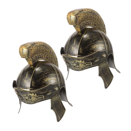 OFFSCH 2 Stück Kopfschmuck Hut Kostüm Mittelalterlicher Hut Wikinger Helm Halloween Centurion Helm Spartan Hut Griechischer Spartan Helm Römischer Helm Kreuzfahrer von OFFSCH