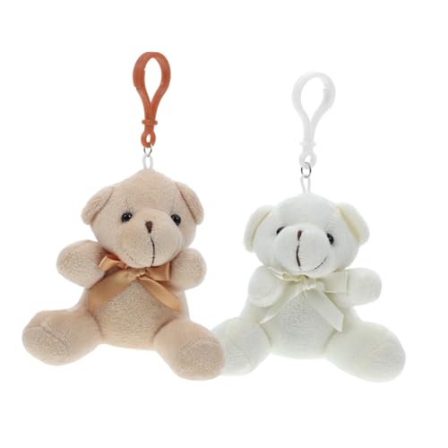 OFFSCH 2 Stück Mini Bär Plüschtiere Für Hochzeit Niedlicher Plüschbär Winziger Bär Schlüsselanhänger Kleine Bärenornamente Bärenspielzeug Partygeschenke von OFFSCH