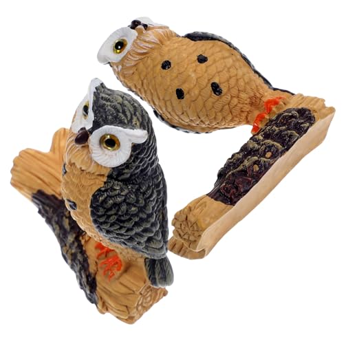 OFFSCH 2 Stück Teiliges Mini Eulenmodell aus Robustem Detailreiche Tierfigur für Gartendeko Kindgerechtes Platzsparend für Schreibtisch und Kleine Räume Leicht Tragbar und OFFSCH 2 Stück Teiliges Mini Eulenmodell aus Robustem Detailreiche Tierfigur für Gartendeko Kindgerechtes Platzsparend für Schreibtisch und Kleine Räume Leicht Tragbar und von OFFSCH