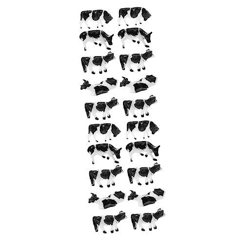 OFFSCH 20 Stk Mini-Kuh hühner Spielzeug gartendeko rostoptik Niedliches Kuh Design Bauernhof-Vieh-Figur Mini-Szenenschmuck Stier Spielzeug Desktop-Dekorationen tierische Spielsachen Abs von OFFSCH