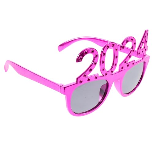 OFFSCH 2024 Lustige Brillen Neuheitsbrille Neujahrsparty-brille Silvester-party-brille Party-brillen-dekore Kostümzubehör Für Das Neue Jahr Neujahrs-glitzerbrille Silvester Brille Stk von OFFSCH