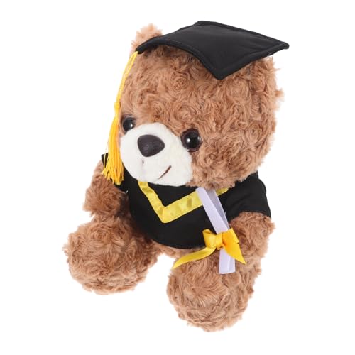 OFFSCH 2025 Abschlussbärenpuppe Weihnachtsbär Blumenbär Puppen-souvenirs Accessoires Blumenbär Puppe Blumenbär Doktorhut-souvenirs Andenken An Die Abschlusssaison Pp Baumwolle Yellow von OFFSCH